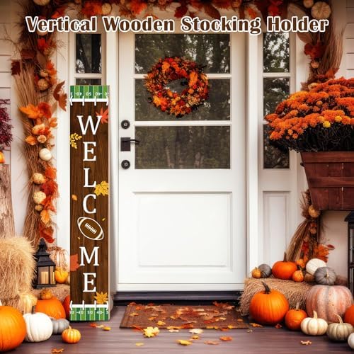 Chunful Football Welcome Sign for Front Door 47" Fall Football Porch Decor - Image 4
