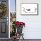 flangairy Welcome To Our Porch Sign, Wooden Front Porch Wall Decor, Outdoor Rustic Home Decor - Image 3