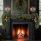 N&T NIETING 9FT Christmas Norfolk Pine Garland Real Touch Pine Artificial Garlands Faux Greenery Garland Winter Christmas Garland for Table Mantle Fireplace Indoor Outdoor Xmas Decorations (6 Pcs) - Image 2