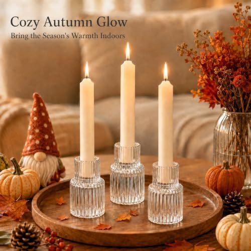 zeochyni Taper Candle Holders Bulk for Wedding Pary Table Decor, Set of 24 - Image 2