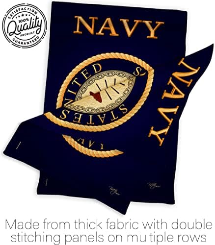 Navy Burlap Garden Flag - Set Wall Holder Armed Forces USN Seabee United State American Military Veteran Retire Official - House Decoration Banner Small Yard Gift Double-Sided Made In USA 13 X 18.5 - Image 7