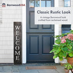 BARNWOODUSA Wooden Welcome Sign for Front Door 5 Foot, 5-Foot, Smoky Black - Image 2