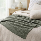 EVERGRACEHOME Chunky Chenille Knit Throw Blanket, 50x60, Dried Thyme Green - Image 4