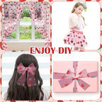 8 Pcs Strawberry Table Runner 29x70 Inch Pink Sheer Party Decor - Image 4