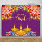 Happy Diwali Backdrop Diwali Party Decorations Deepavali 10x10ft by Pnylzzyxh