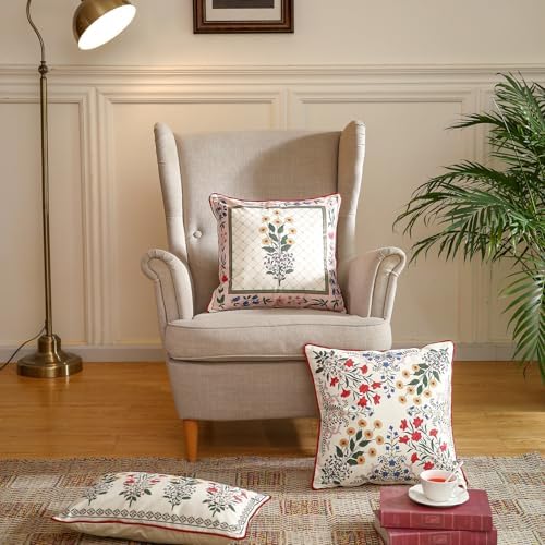 ISAENNE Designer Vintage Velvet Throw Pillow Cover,Set of 3-Bertina ABC - Image 6