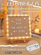 10"×10" Felt Letter Board with LED Lights & Stand, First Day of School Sign - Image 4