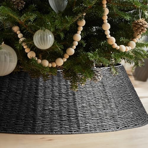 Hommtina Christmas Tree Collar- 42",Christmas Tree Base Christmas Basket Collar for Home, Living Room,for Covering Tree Stand (Black4, 42 in) by Hommtina