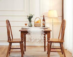 Natural Linen Table Runner 120 inches Beige Lace Coffee Table Runner - Image 6