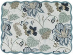 Botanical Blues Luxury Handcrafted Placemats (Reversible) Cotton Quilted Fabric Machine Washable – Set of 6 – Elegant Home Decor – 14 x 19 inches – Bloom Collection - Image 4
