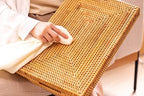 YANGQIHOME 14.6" Handwoven Rattan Serving Tray with Handles – Rectangular Wicker Tray for Coffee Table, Breakfast, Drinks, Fruit, Snacks, Ottoman & Kitchen Counter Decor,(Rectangular L) - Image 6