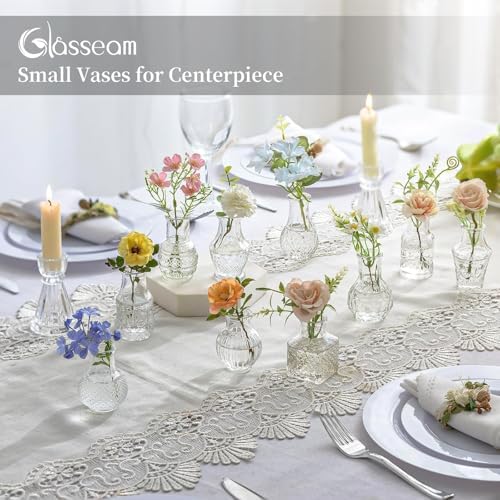 Glasseam Mini Bud Vases for Centerpieces: 40Pcs Clear Glass Vases in Bulk - Image 5