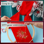 VitalCozy 12 Pcs Red Wreath Sash Cotton Blank Ribbon - Image 4