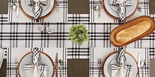DII Home Sweet Farmhouse Table Top Collection Stylish Décor for Family Dinners, Dinner Parties, Weddings & Everyday Use, Table Runner, 14 x 108, Black Plaid - Image 3