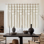 Macrame Wall Hanging Ball Boho Wall Decor Fiber Art Handmade 47"W*32"L - Image 4