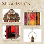 Retisee 6 Pcs Moroccan Lantern Metal Candle Holder Hanging Vintage - Image 3