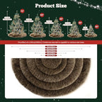 iMucci 30inch Christmas Tree Skirt Thick Wool Fur Brown Tree Skirt Small Tree Skirts Brown Trees Skirt Holiday Party Decoration - Image 5