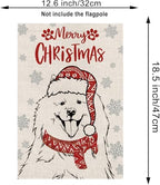 Seasonal Garden Flags Samoyed Double Sided Flags Set of 11 Holiday Farmhouse Indoor Outdoor Yard Lawn Christmas Gifts Decorations 12.5x18 Inch - Image 2