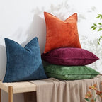 decorUhome Chenille Poseidon Velvet Throw Pillow Covers 20x20 Set of 2 - Image 6