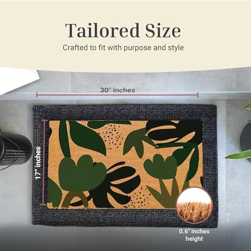 THEODORE MAGNUS Door Mat - Welcome Mat for Front Door with Non-Slip Backing - Durable Spring & Summer Doormat - Perfect for Outside Entrance Matt - Outdoor/Indoor - Tropical Mirage - 17" x 30" - Image 3