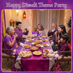 Ceenna 452pcs Diwali Party Supplies Serve 50, Paper Plates Napkins Cups Set - Image 5