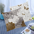 Brown Grey Throw Pillow Covers 20x20 Set of 6, Neutral Floral Home Decor - Image 7
