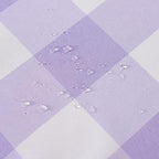 Cupuamon 2 Pack Waterproof Polyester Fabic Rectangle Checkered Tablecloth，60x120 Outdoor Table Cloth，Oil Stain Prevention Table Cloth for Pinics and Parties（Lavender and White） - Image 5
