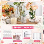 Nuogo 48 Pcs Plastic Cylinder Vases Tall Plastic Flower Vases for Centerpieces Hurricane Candle Holder for Home Wedding Office Party Formal Dinners Decorations (4''/6''/8'') - Image 3