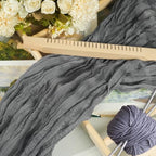 12 Pack Gery Cheesecloth Table Runner 10ft Boho Gauze Cheese Cloth Table Runner Rustic Sheer Runner 120 inch Long for Christmas Wedding Table Decorations - Image 3