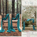 20 Pack Teal Table Runner 10Ft Cheesecloth Table Runner Boho Gauze Table Runners Romantic Long Turquoise Cheese Cloth Table Runners for Wedding Party Bridal Shower - Image 6