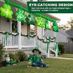 12FT Long St. Patrick's Day Inflatables Hanging Flashing Green Shamrock Decorations Built-in LED Lighted Blow Up Decoration Home Yard Outdoor Indoor Garden Lawn Decor - Image 5