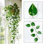 399 Feet 57 Pack Fake Greenery Hanging Garland, Artificial Ivy Leaf Plants, Vine Leaves, Flowers Foliage for Bedroom Garden Wall Decor - Image 3