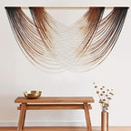 Jakalin Macrame Wall Hanging Large Ombre Dip-Dyed Fiber Art 59" Wx35 L - Image 2