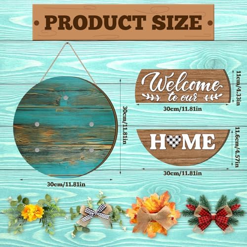 Vicenpal 22 Pcs Interchangeable Welcome Sign Front Door, 17 Magnetic Icon - Image 3