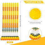 8PCS Diwali Artificial Marigold Garland for Home Decor, Marigold Long Strands with Bells and Leaves for India Wedding, Pooja Decor, Marigold Flowers Strings for All Year Decoration - Image 2