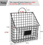 3 Packs Hanging Wall File Organizer with Hooks, Magazine Rack ,Mail Basket - Image 5