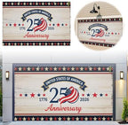 American 250th Birthday Garage Door Cover Decorations, 4th of July Photograph Backdrop America USA Banner 250th Anniversary Garage Door for Independence Day Patriotic Party Outdoor Decor Banners (B) - Image 3