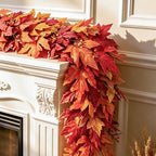 JORNOY 6FT Fall Leaves Garland for Mantle - Image 2