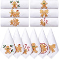 HunnmingRe 12 Pcs Gingerbread Christmas Cloth Napkins Set, 17x17 Inch by HunnmingRe