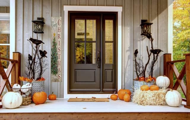 Mery Christmas Tree Sign for Front Door, 4ft Tall Porch Decor, Vertical Wooden Signs Porch, Rustic Farmhouse Wood Decorations Outdoor - Image 4