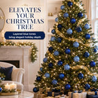 Seenelling 12 Pcs Christmas Glass Ball Ornaments 3.15 Inch, Navy Blue - Image 5