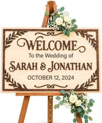 Personalized Boho Woodland Wedding Welcome Sign - Custom 3D Wood Landscape Ceremony Entrance & Reception Board for Rustic Barn, Forest or Outdoor Venue - Multiple Sizes by AydansUniqueFinds