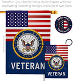US Navy Veteran Flag Stand Pole Set Armed Forces USN Seabee Decorations American Flags For Outside House Retire Official Rememberance Grave Decor For Cemetery Military Gift Made In USA 13 X 18.5 - Image 4