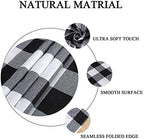 ShinyBeauty Checkered Table Cloths Cotton Tablecloth Gingham Tablecloth Square Table Overlay 54X54 Inch,4 Packs Christmas Tablecloths Wrinkle-Free Black and White Tablecloth for Party/Outdoor Tables - Image 3