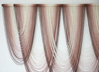 Macrame Wall Hanging Dip Dyed Pink Boho Yarn Fiber Wall Art 57" W x 41" L - Image 6