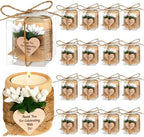 MTLEE 16 Pack Wooden Tealight Candle Holder Kit Guest Gifts, Classic by MTLEE