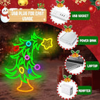 Whimsical Christmas Tree Neon Sign Christmas Neon Sign for Wall Decor Xmas Tree Led Sign Dimmable Xmas Neon Light Up Signs for Holiday Door Window Bedroom Party Home Decoration Winter Bar Porch - Image 4
