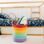 OrganiHaus Rainbow Laundry Basket & Hamper, Nursery Playroom 52L - Image 4