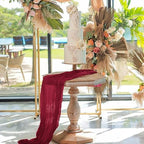 12 Pack Burgundy 10Ft Cheesecloth Table Runner - Image 7