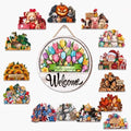 16 Pcs Interchangeable Welcome Sign for Front Door,Magnetic Welcome Sign，D by Unknown